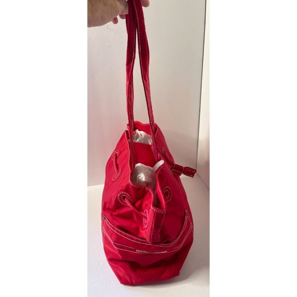Vintage 90s Tommy Hilfiger Red Nylon Purse - Picture 4 of 8